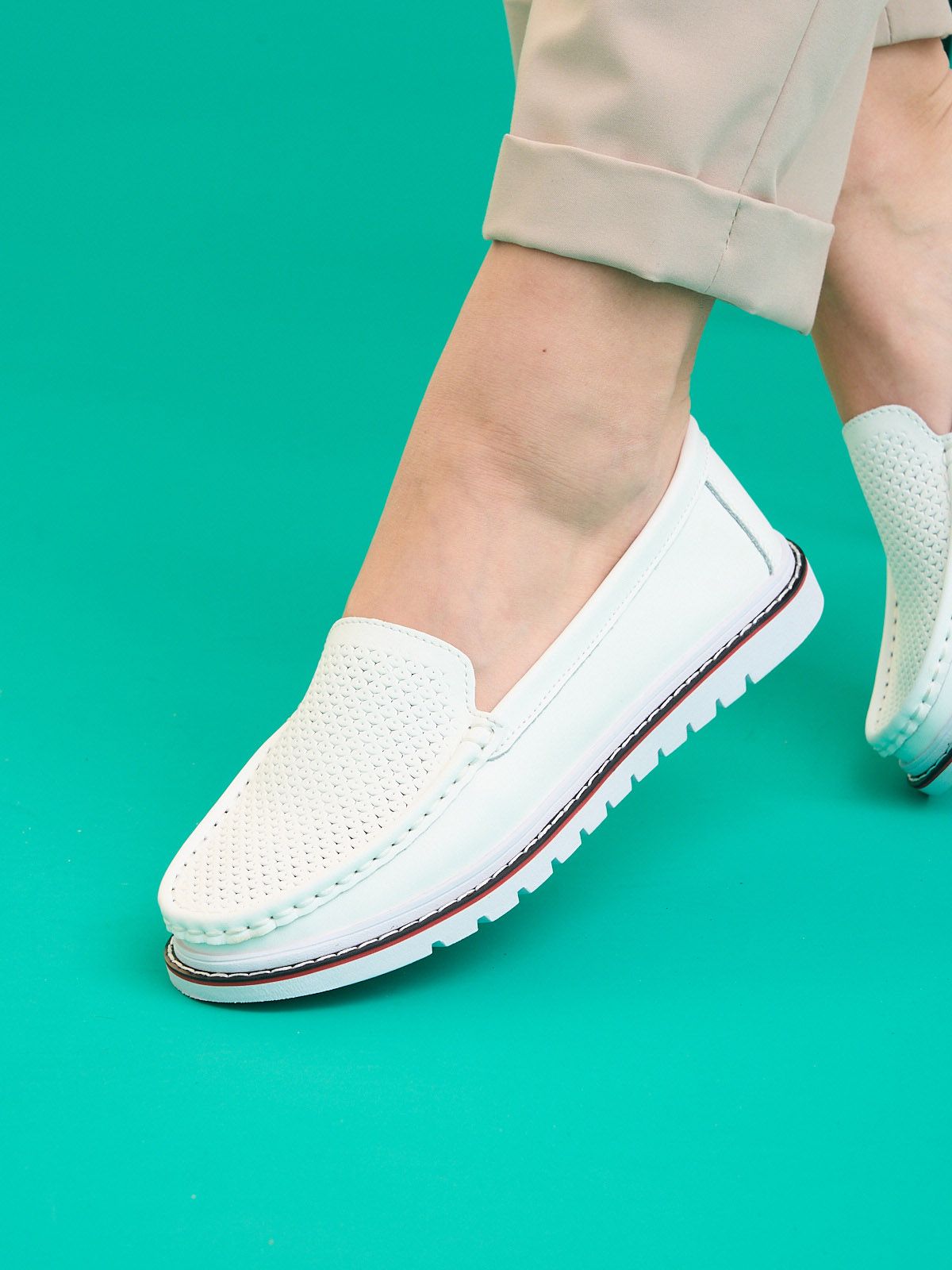 Мокасины  XH98386-1-white
