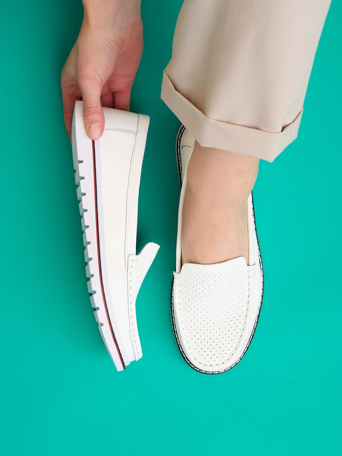 Мокасины  XH98386-1-white